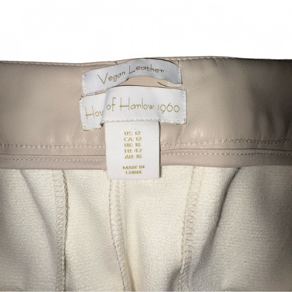 Elegant Cream Vegan Leather Pants! - Picture 6 of 6